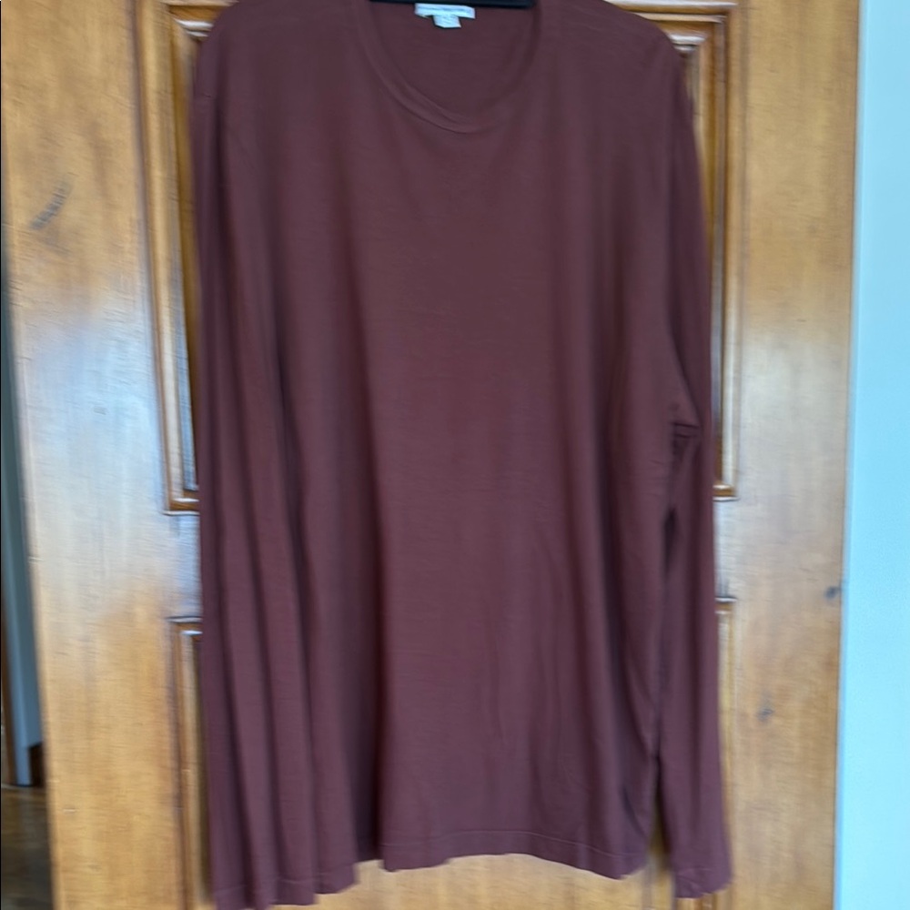 Men's Brown Long Sleeve Shirt by James Perse size 5